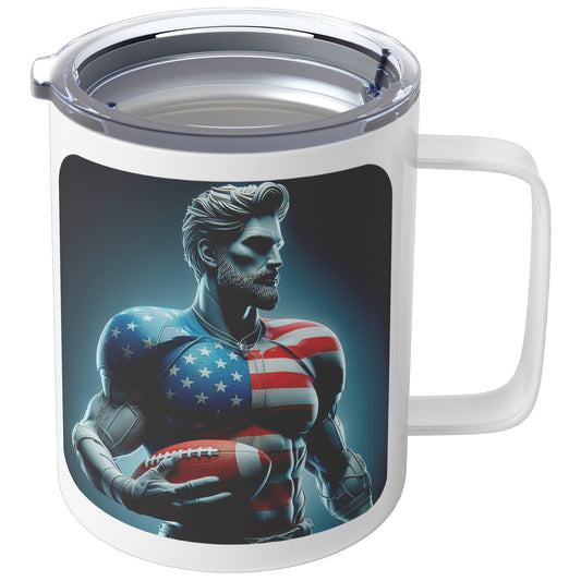 Man Football Player - Insulated Coffee Mug #35