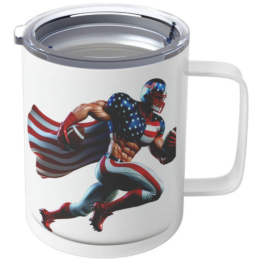Man Football Player - Insulated Coffee Mug #3