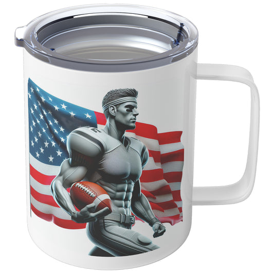 Man Football Player - Insulated Coffee Mug #31