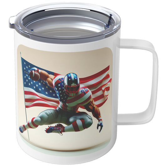 Man Football Player - Insulated Coffee Mug #42