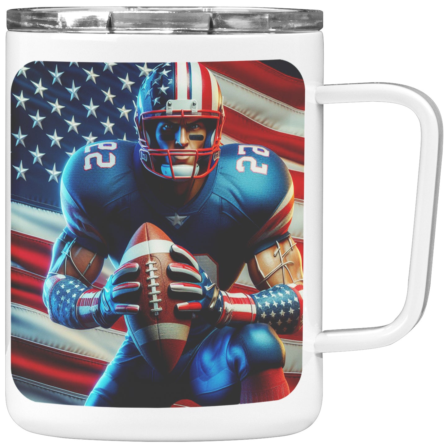 Man Football Player - Insulated Coffee Mug #47