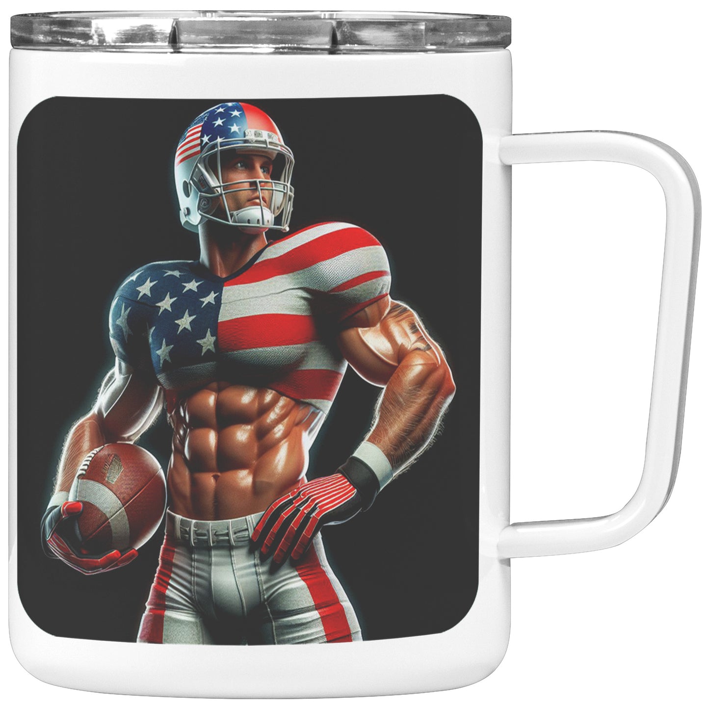Man Football Player - Insulated Coffee Mug #45