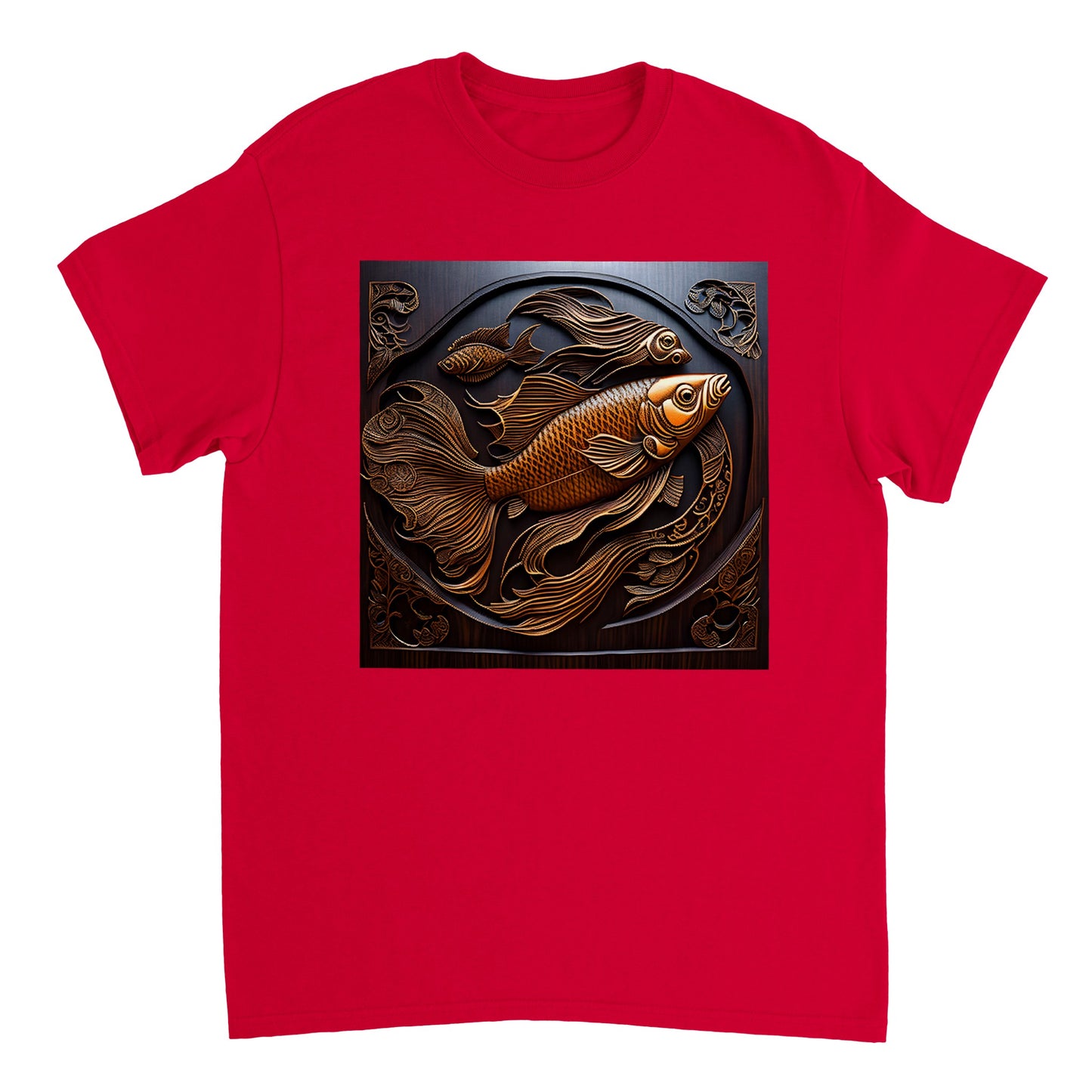 3D Wooden Animal Art - Heavyweight Unisex Crewneck T-shirt 53
