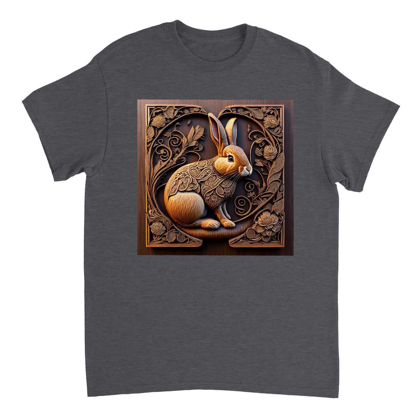 3D Wooden Animal Art - Heavyweight Unisex Crewneck T-shirt 58