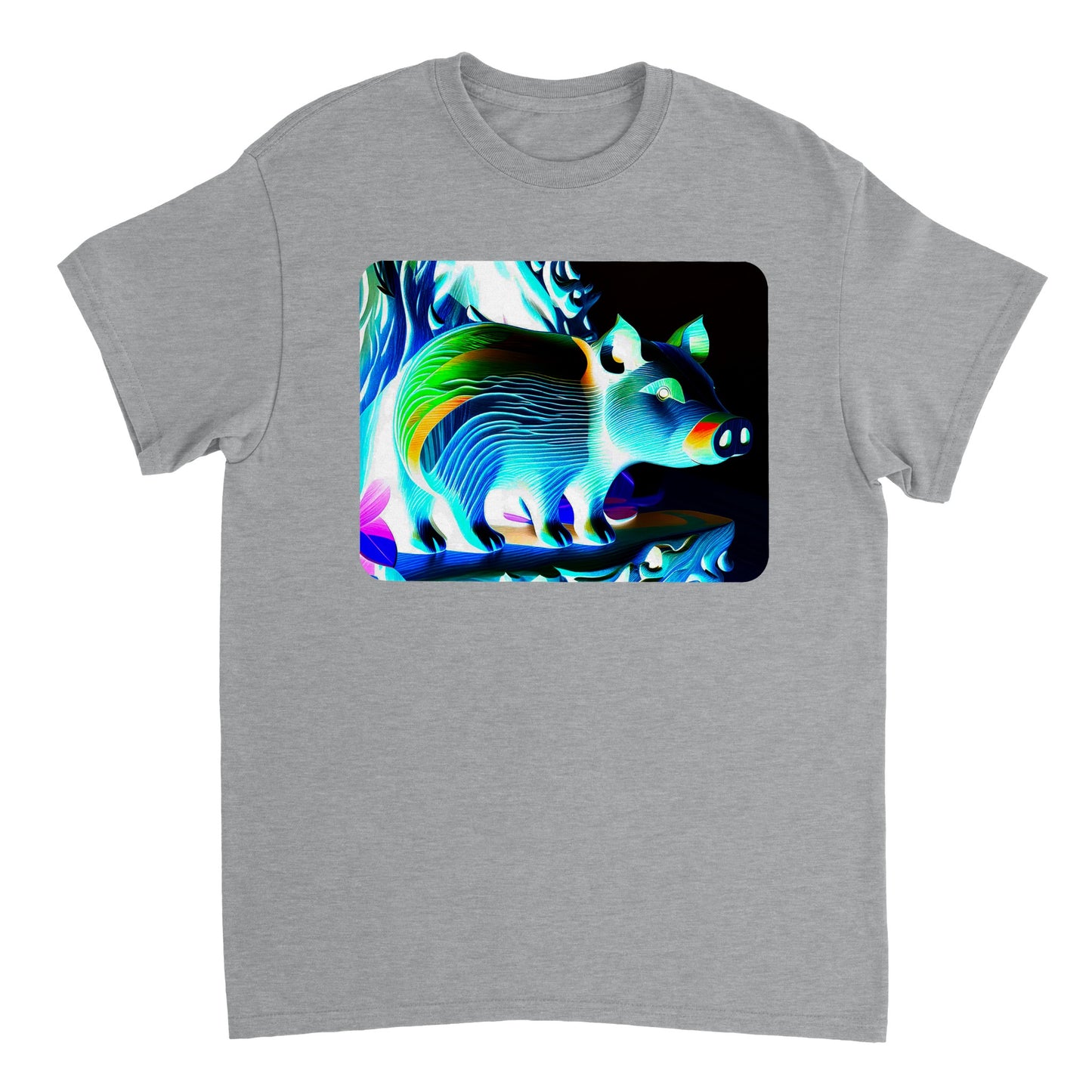 Rainbow Colors Animal - Heavyweight Unisex Crewneck T-shirt 23