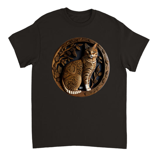 3D Wooden Animal Art - Heavyweight Unisex Crewneck T-shirt 42