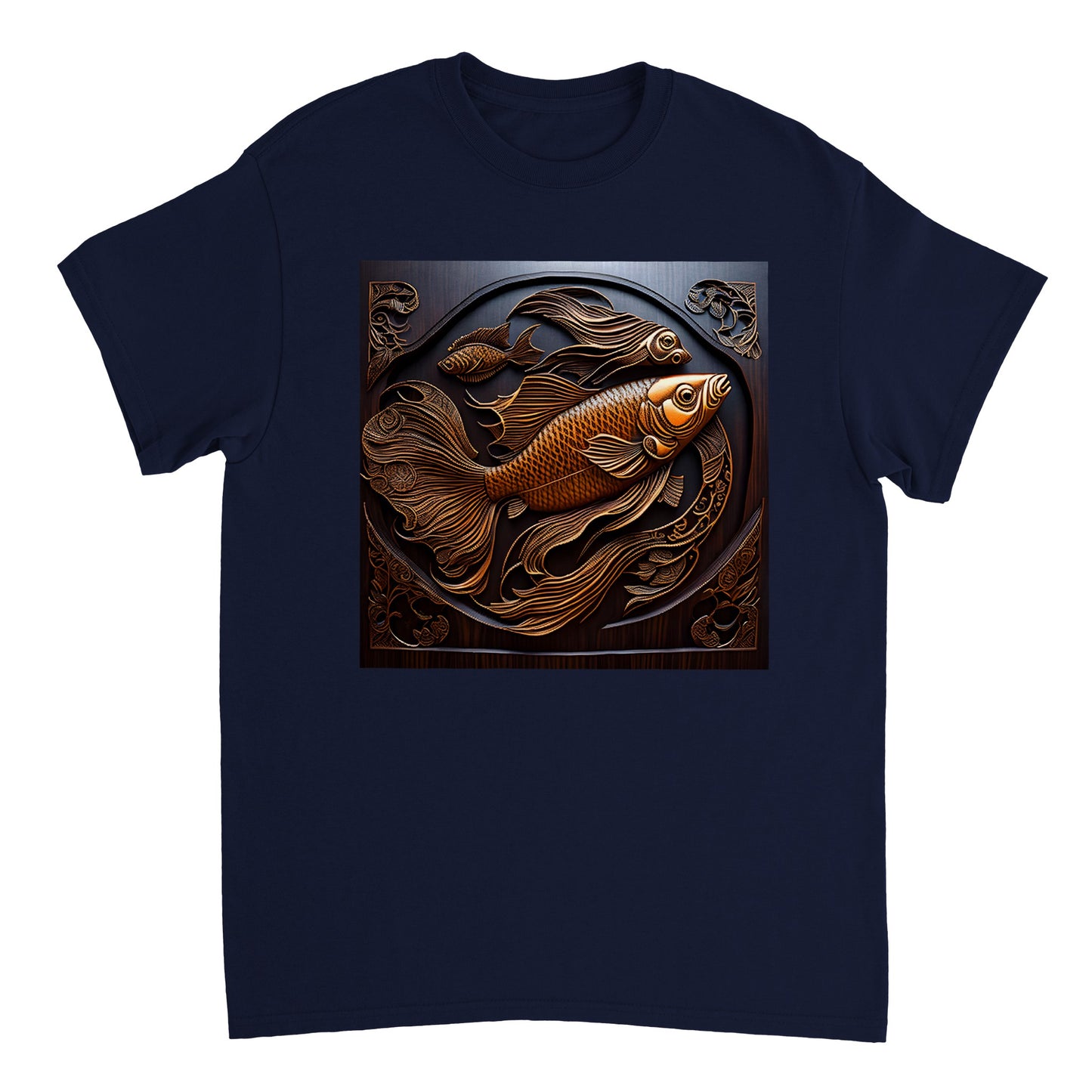 3D Wooden Animal Art - Heavyweight Unisex Crewneck T-shirt 53