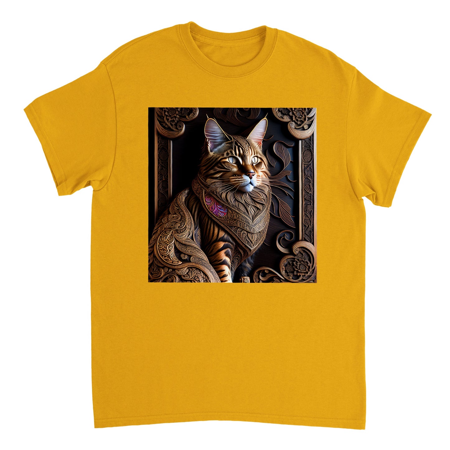 3D Wooden Animal Art - Heavyweight Unisex Crewneck T-shirt 59