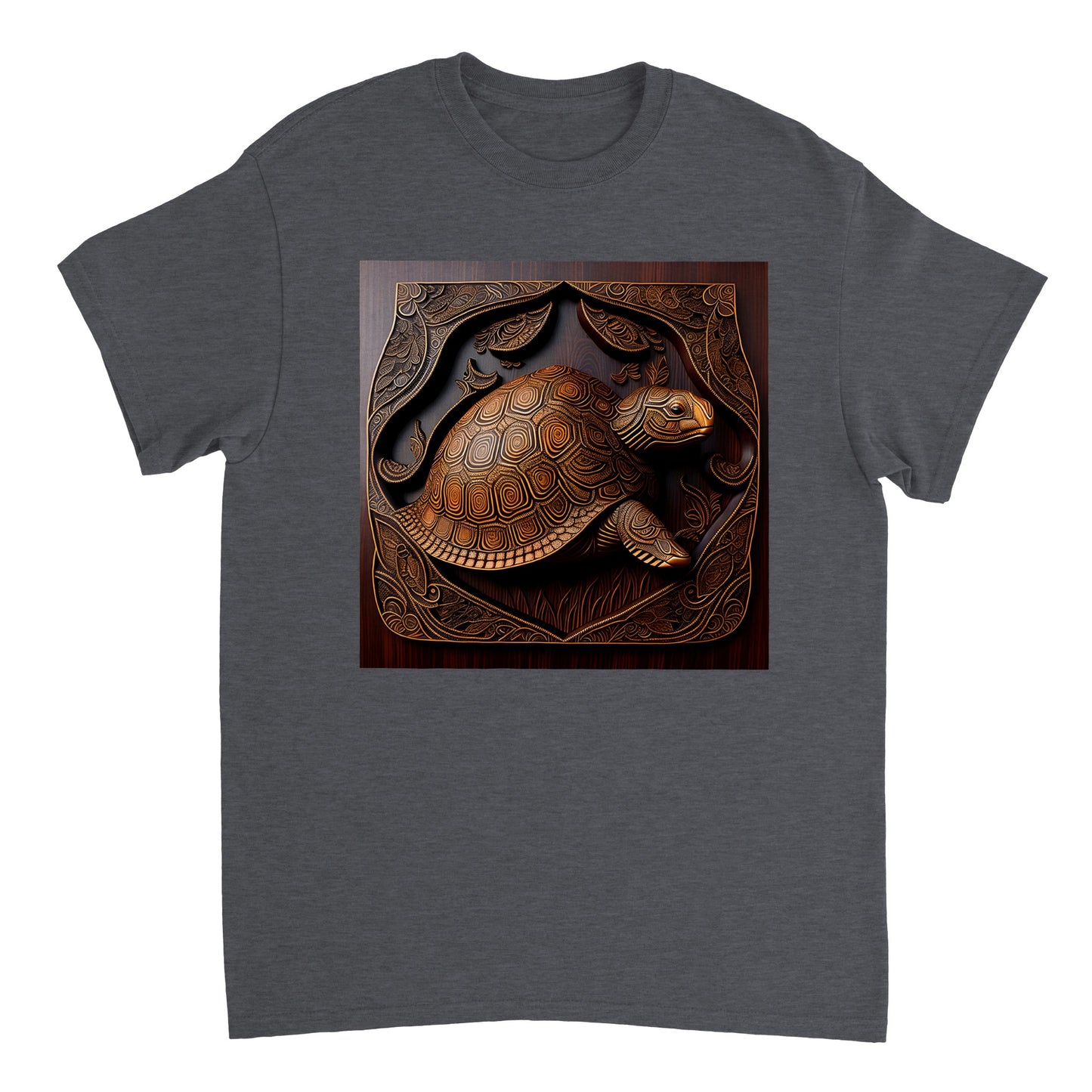 3D Wooden Animal Art - Heavyweight Unisex Crewneck T-shirt 63