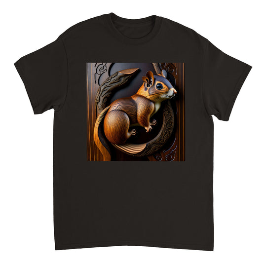 3D Wooden Animal Art - Heavyweight Unisex Crewneck T-shirt 51