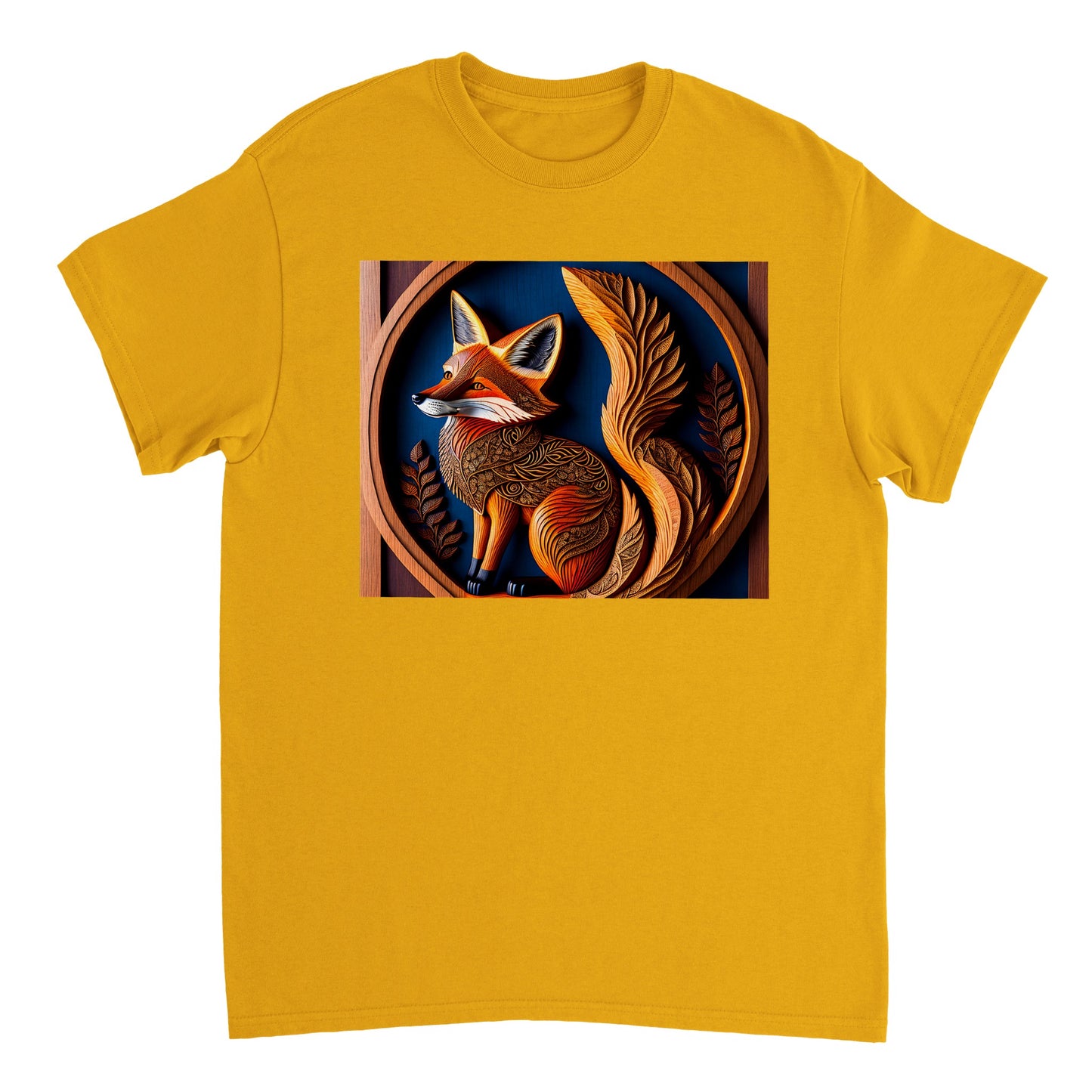 3D Wooden Animal Art - Heavyweight Unisex Crewneck T-shirt 85