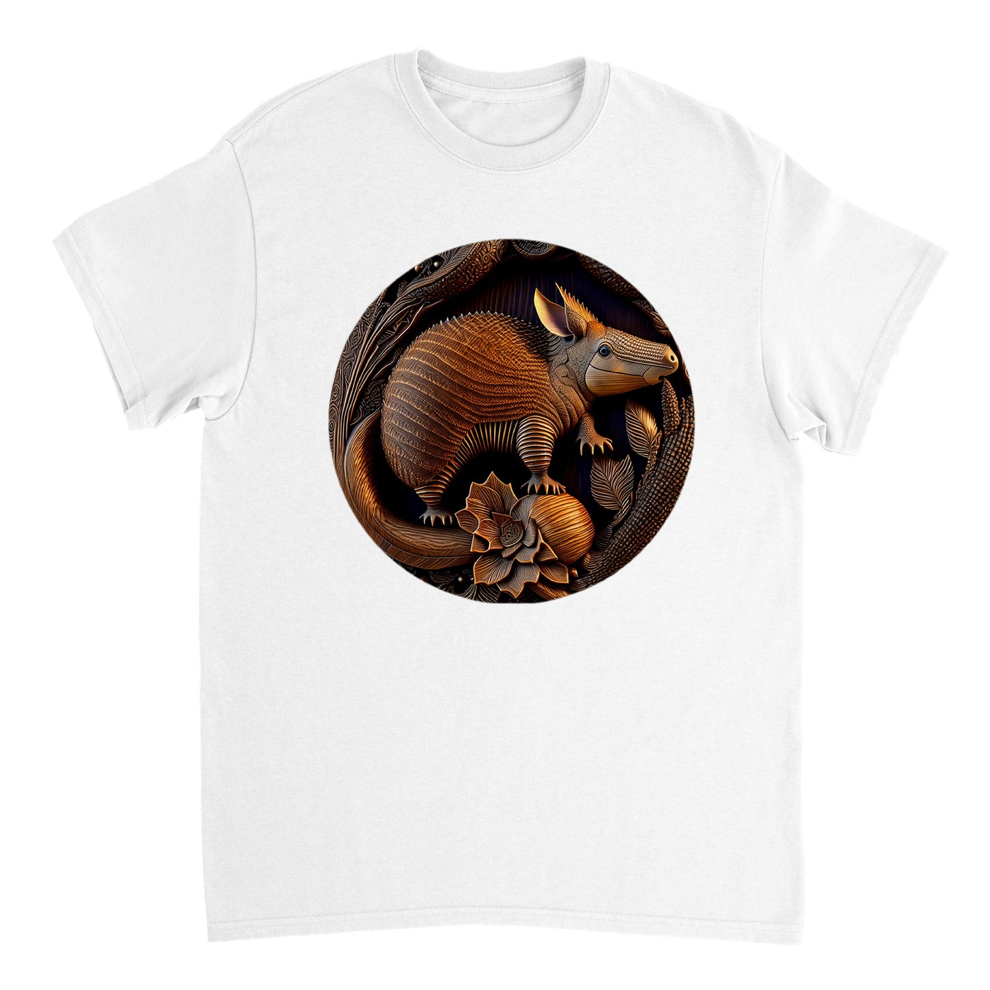 3D Wooden Animal Art - Heavyweight Unisex Crewneck T-shirt 25