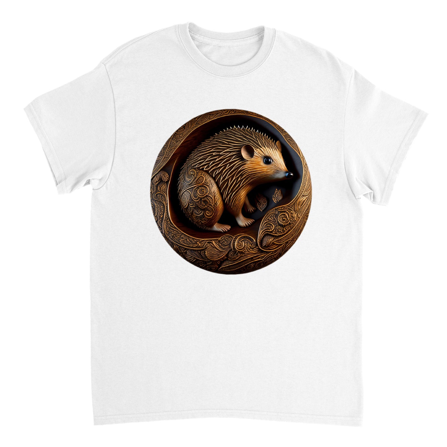 3D Wooden Animal Art - Heavyweight Unisex Crewneck T-shirt 14