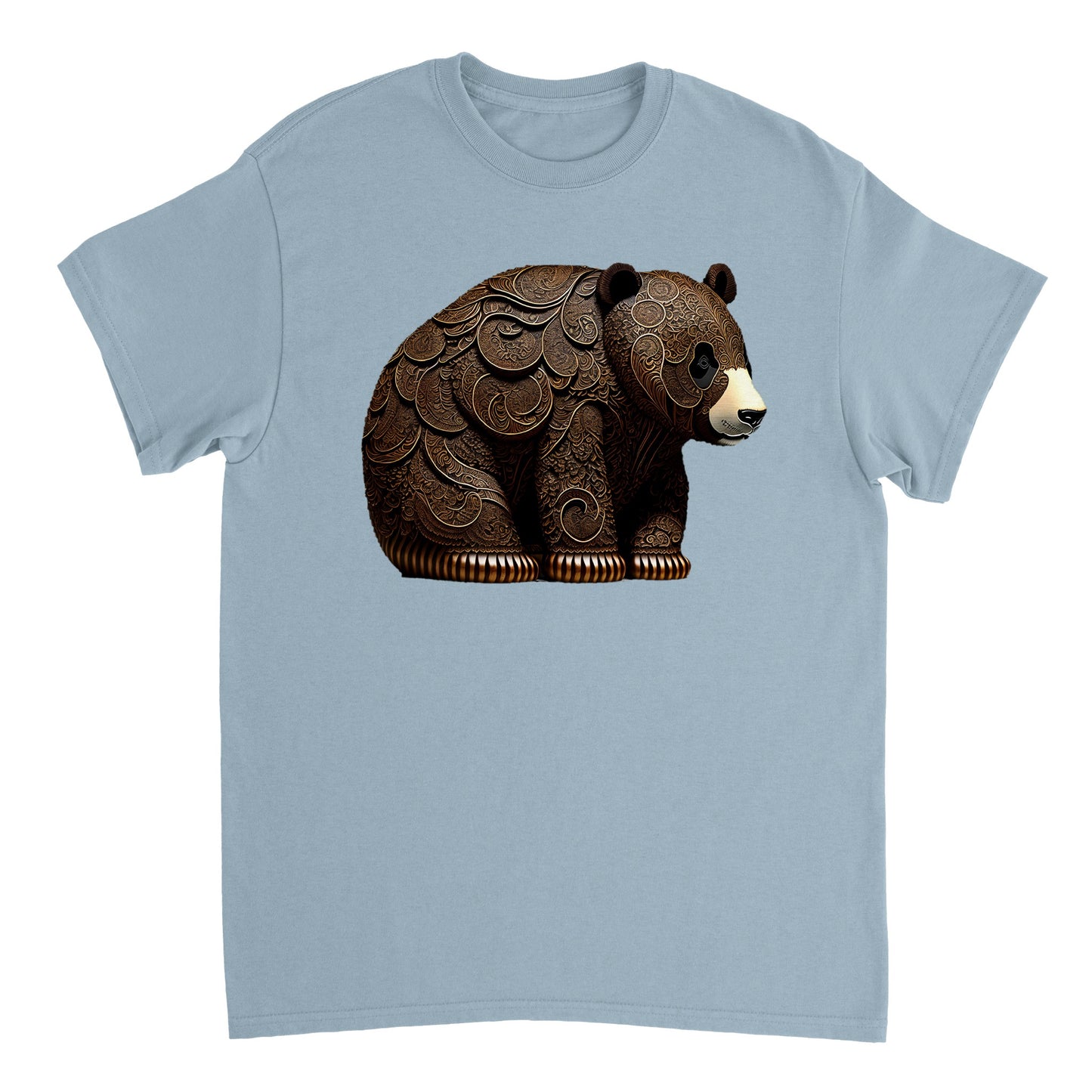 3D Wooden Animal Art - Heavyweight Unisex Crewneck T-shirt 22