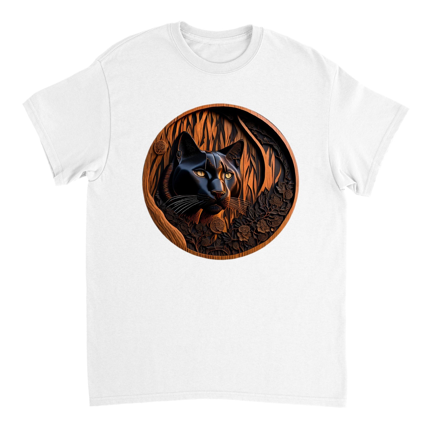 3D Wooden Animal Art - Heavyweight Unisex Crewneck T-shirt 34