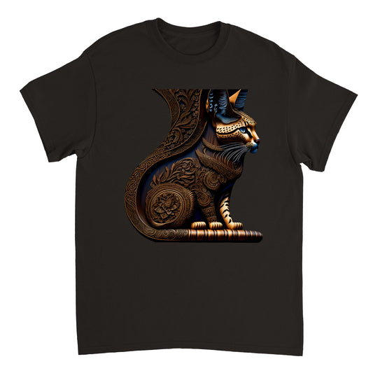 3D Wooden Animal Art - Heavyweight Unisex Crewneck T-shirt 73