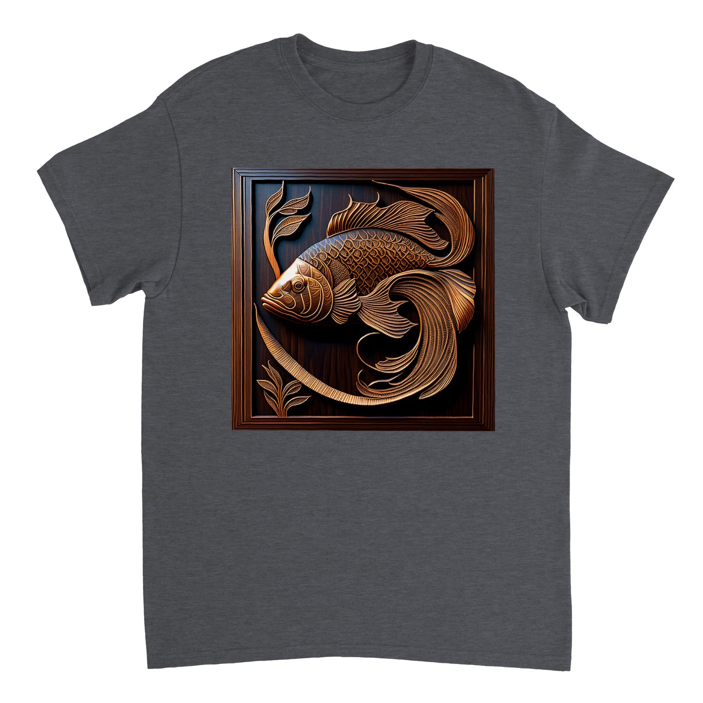 3D Wooden Animal Art - Heavyweight Unisex Crewneck T-shirt 61