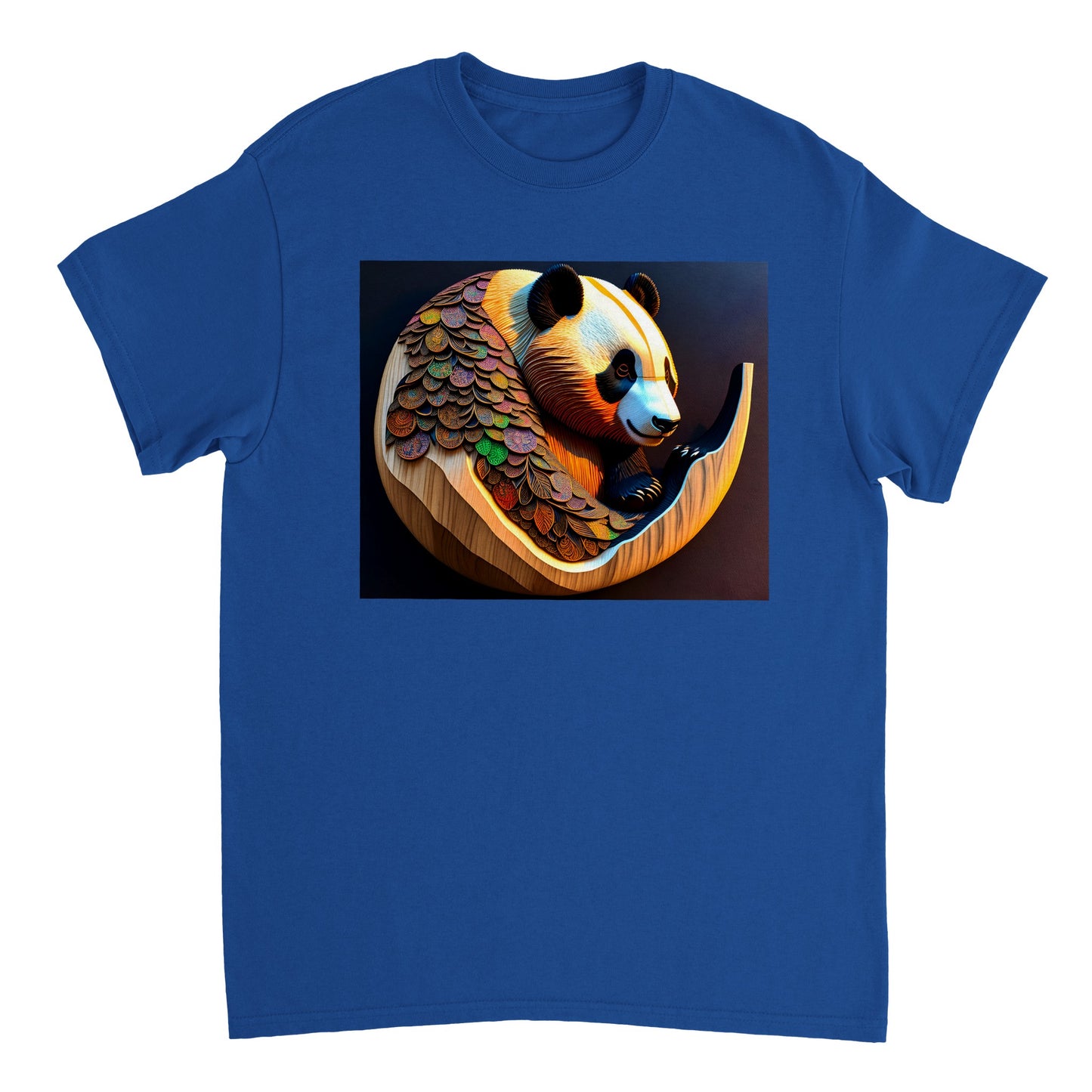 3D Wooden Animal Art - Heavyweight Unisex Crewneck T-shirt 88