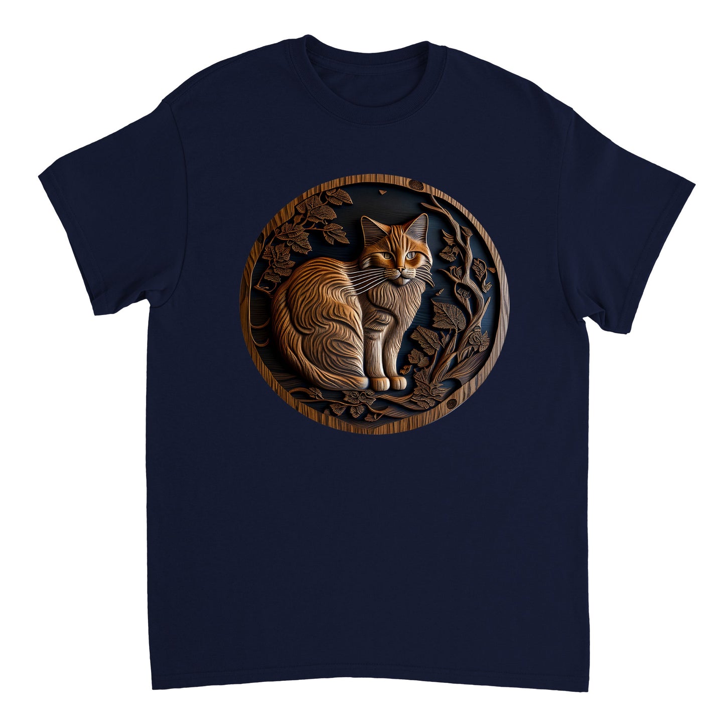 3D Wooden Animal Art - Heavyweight Unisex Crewneck T-shirt 35