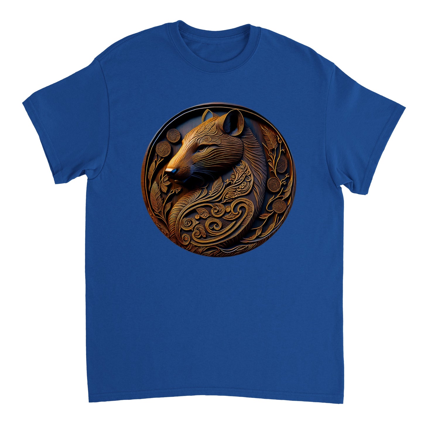 3D Wooden Animal Art - Heavyweight Unisex Crewneck T-shirt 15