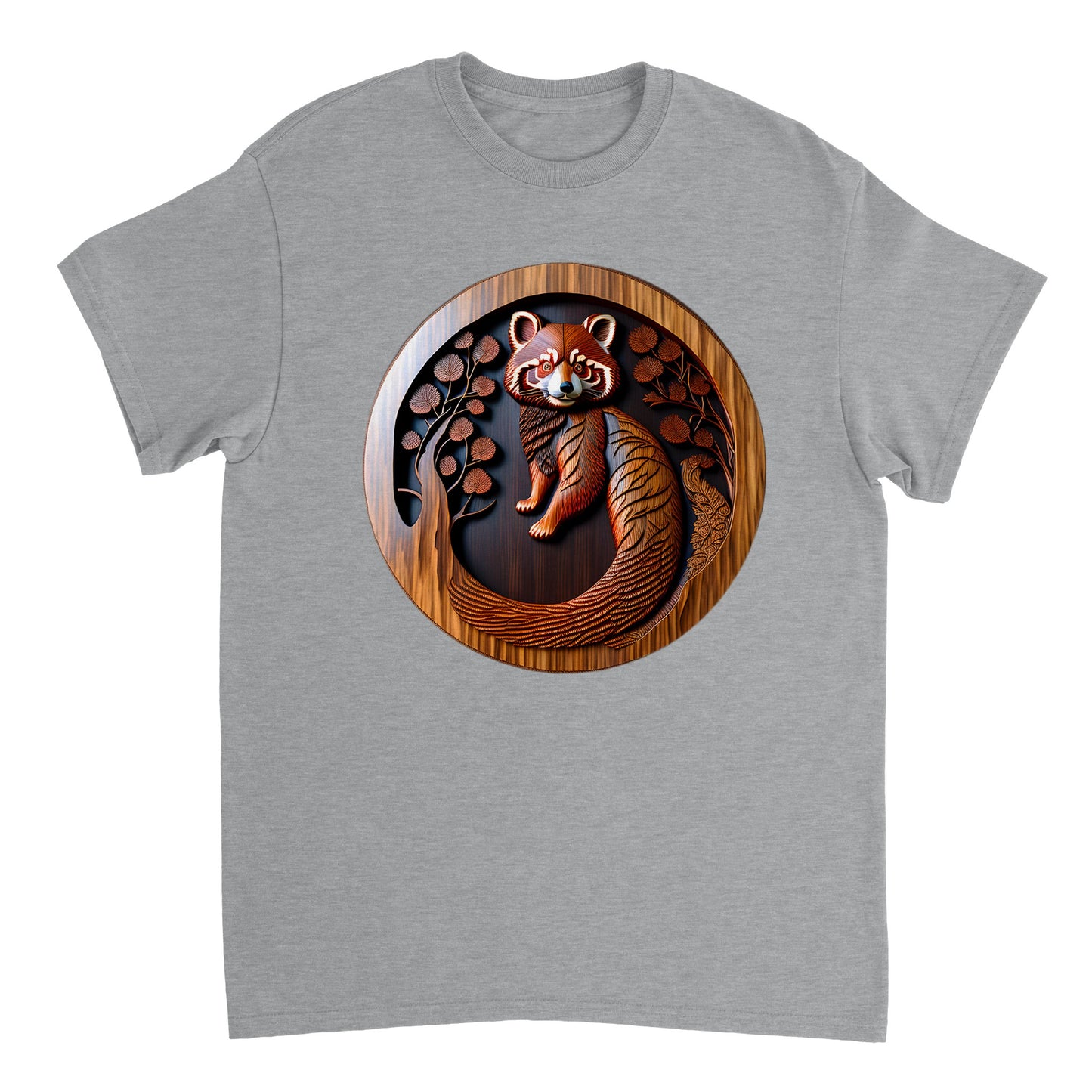 3D Wooden Animal Art - Heavyweight Unisex Crewneck T-shirt 19