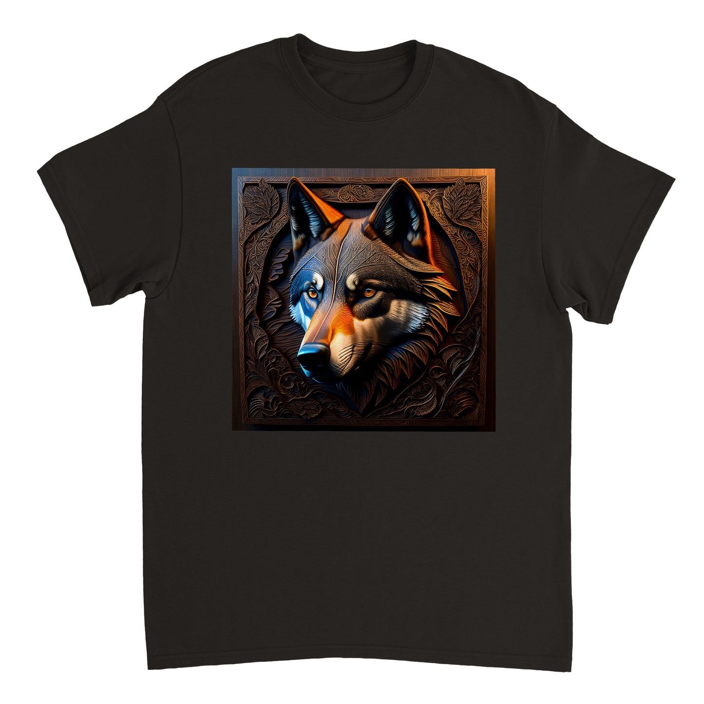 3D Wooden Animal Art - Heavyweight Unisex Crewneck T-shirt 44