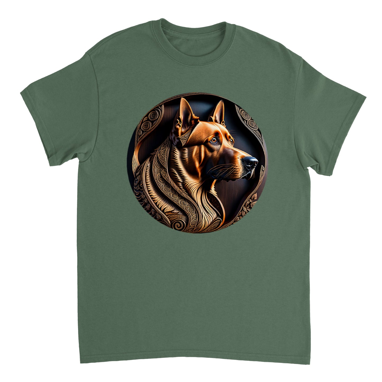 3D Wooden Animal Art - Heavyweight Unisex Crewneck T-shirt 12
