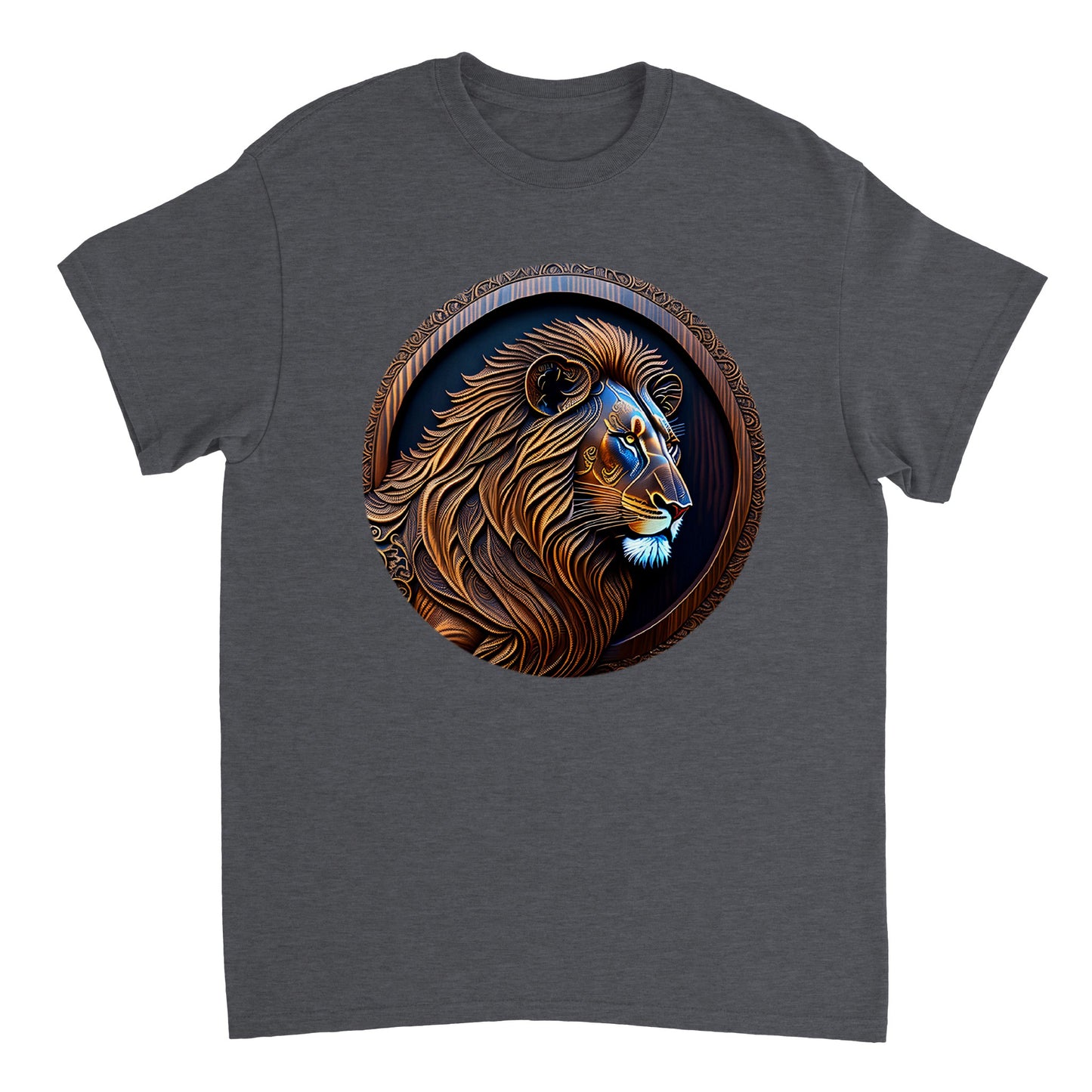3D Wooden Animal Art - Heavyweight Unisex Crewneck T-shirt 33