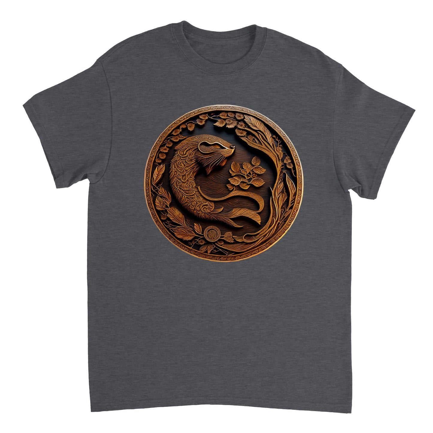 3D Wooden Animal Art - Heavyweight Unisex Crewneck T-shirt 18