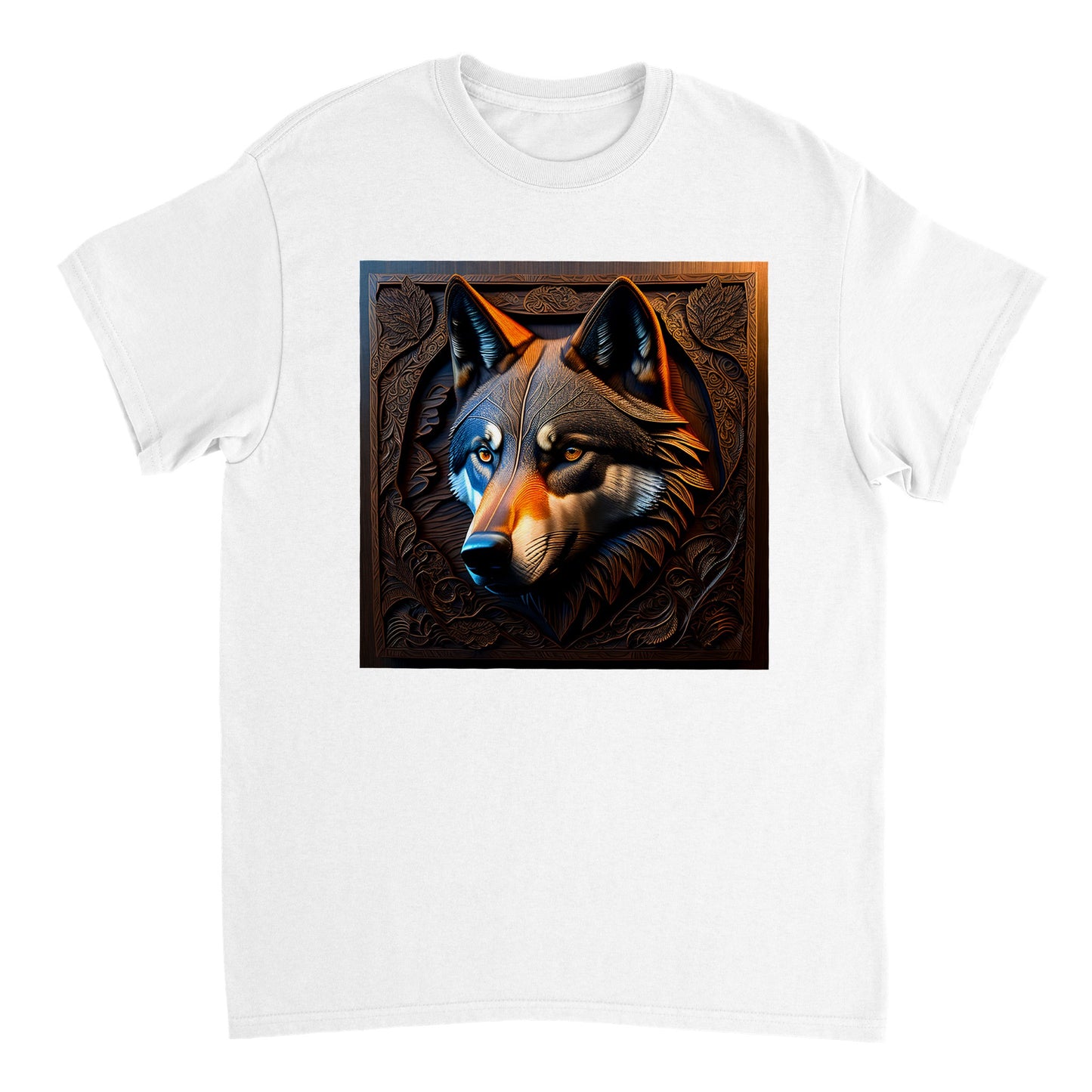 3D Wooden Animal Art - Heavyweight Unisex Crewneck T-shirt 44