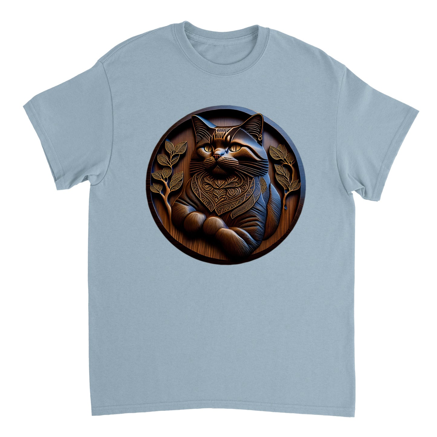 3D Wooden Animal Art - Heavyweight Unisex Crewneck T-shirt 37
