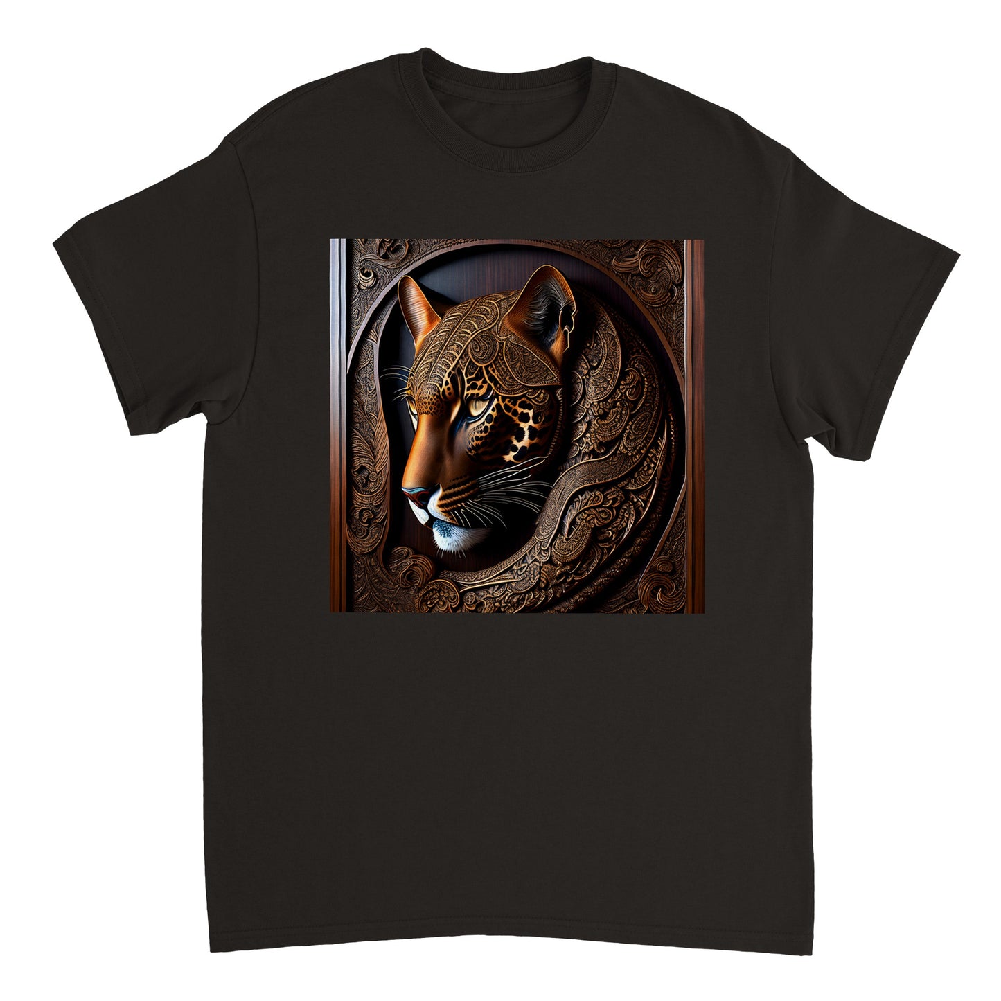 3D Wooden Animal Art - Heavyweight Unisex Crewneck T-shirt 55
