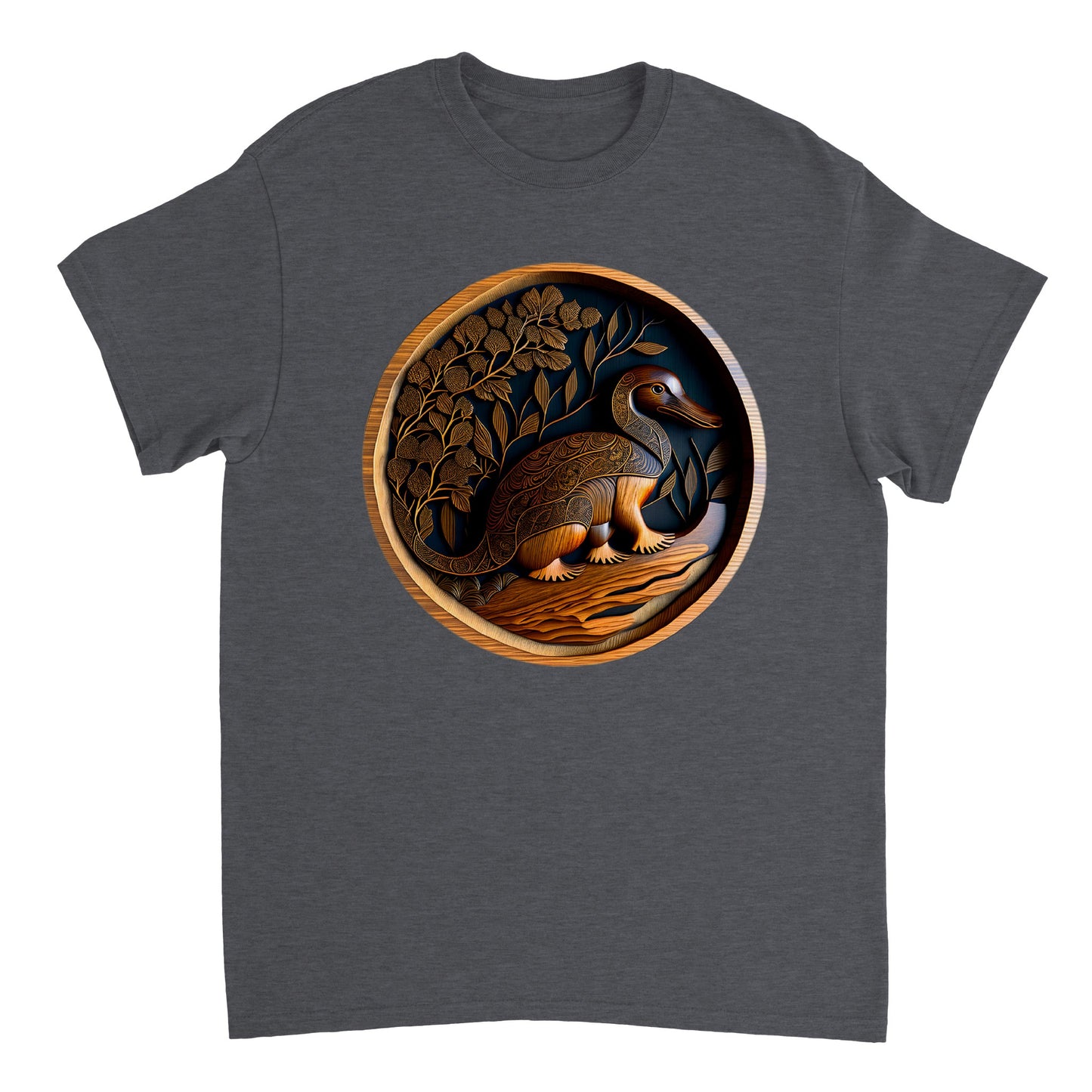 3D Wooden Animal Art - Heavyweight Unisex Crewneck T-shirt 28