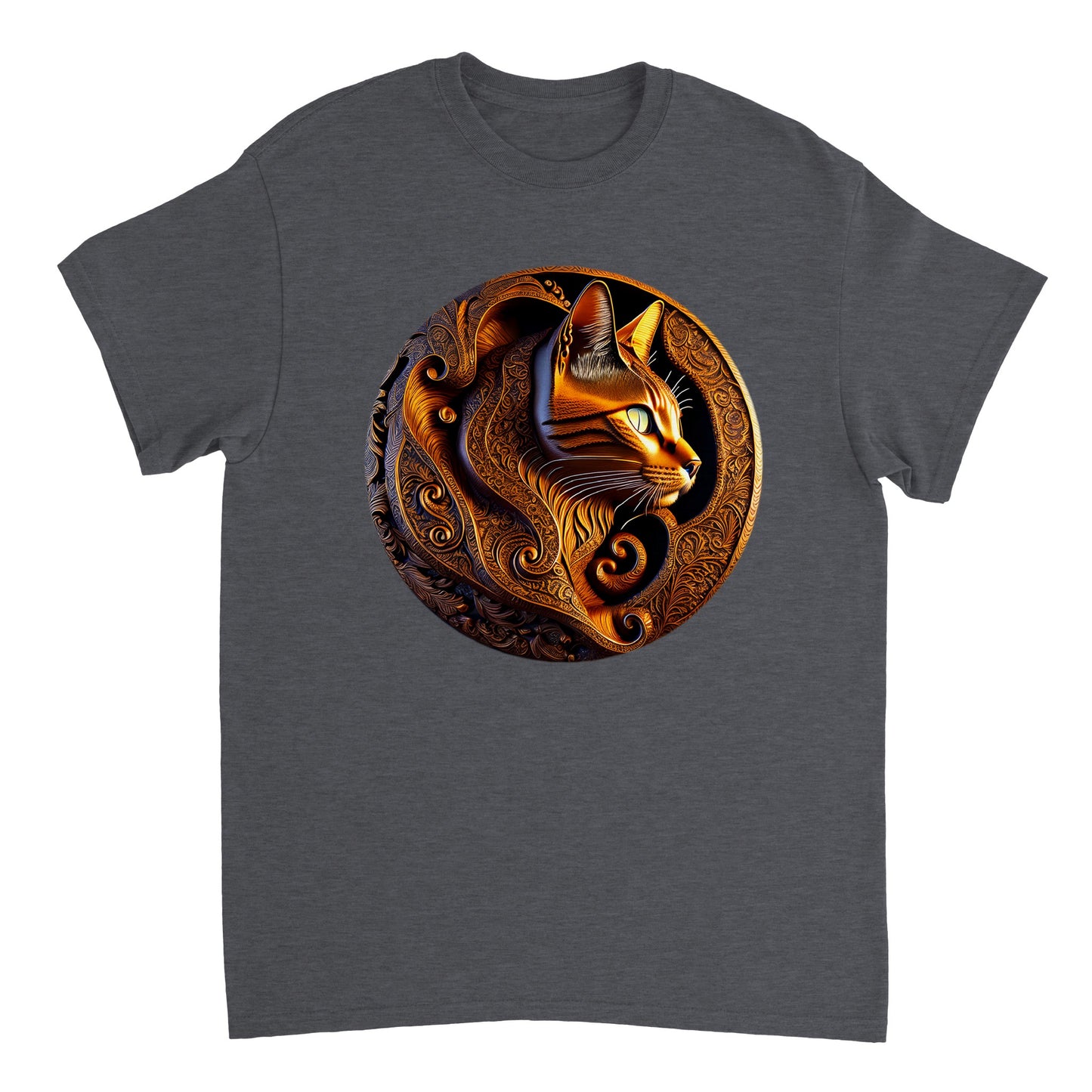 3D Wooden Animal Art - Heavyweight Unisex Crewneck T-shirt 1