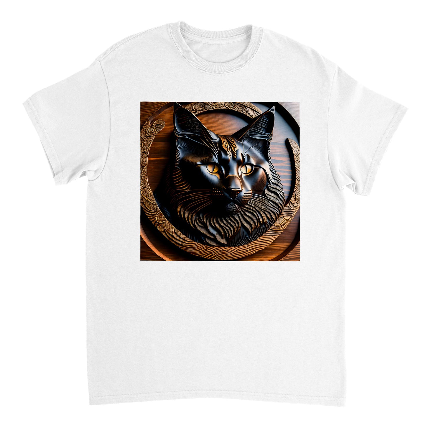 3D Wooden Animal Art - Heavyweight Unisex Crewneck T-shirt 47