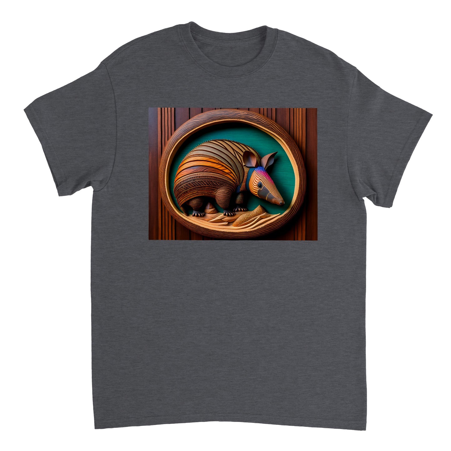 3D Wooden Animal Art - Heavyweight Unisex Crewneck T-shirt 50