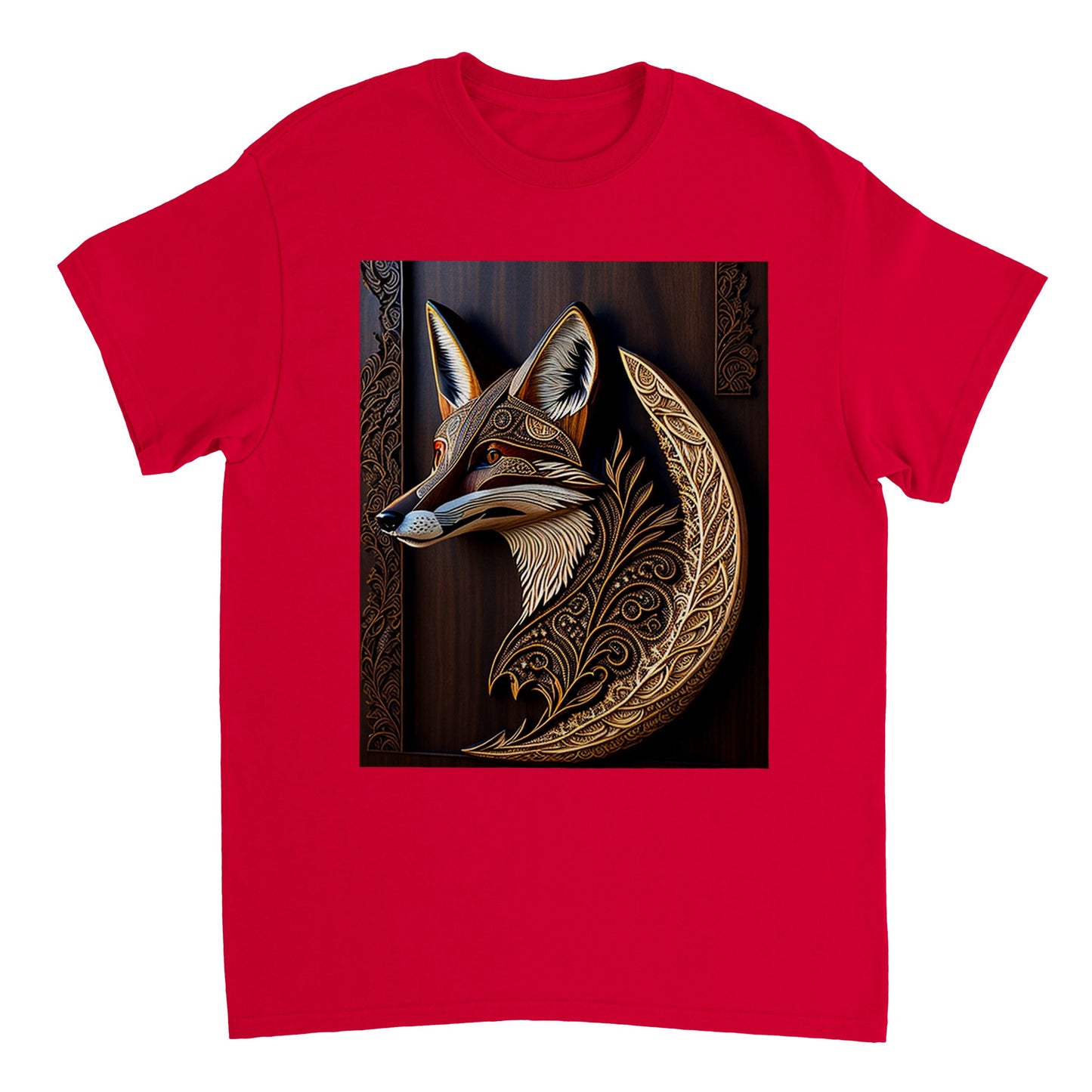 3D Wooden Animal Art - Heavyweight Unisex Crewneck T-shirt 48