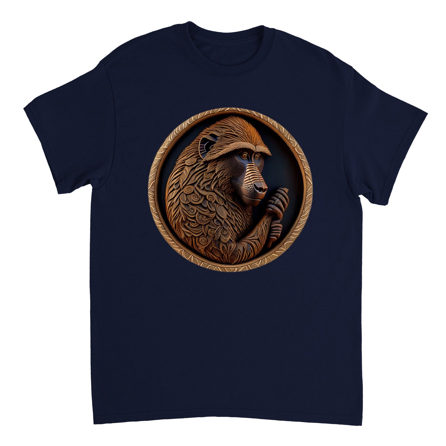 3D Wooden Animal Art - Heavyweight Unisex Crewneck T-shirt 23