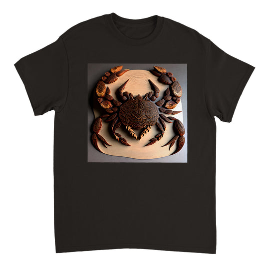 3D Wooden Animal Art - Heavyweight Unisex Crewneck T-shirt 67