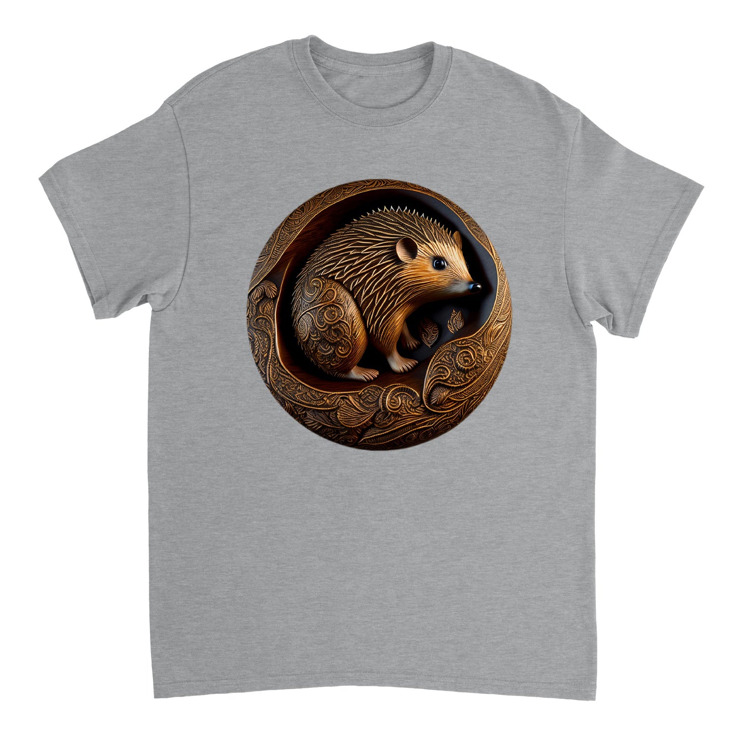 3D Wooden Animal Art - Heavyweight Unisex Crewneck T-shirt 14