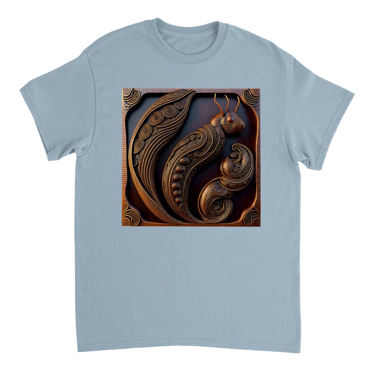 3D Wooden Animal Art - Heavyweight Unisex Crewneck T-shirt 72