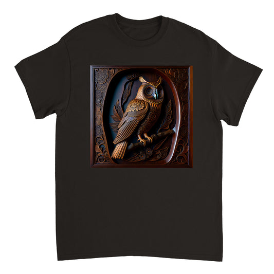 3D Wooden Animal Art - Heavyweight Unisex Crewneck T-shirt 45