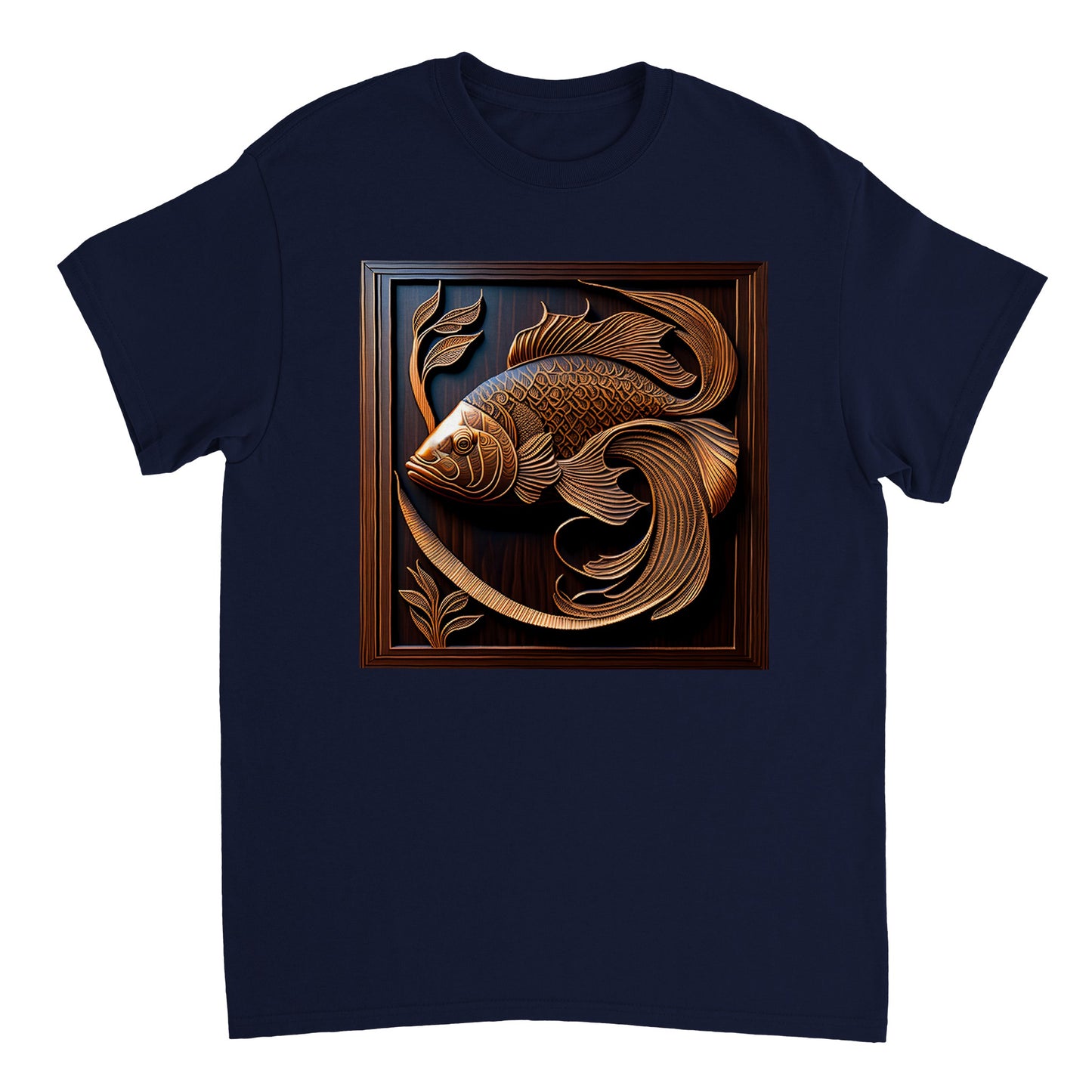3D Wooden Animal Art - Heavyweight Unisex Crewneck T-shirt 61