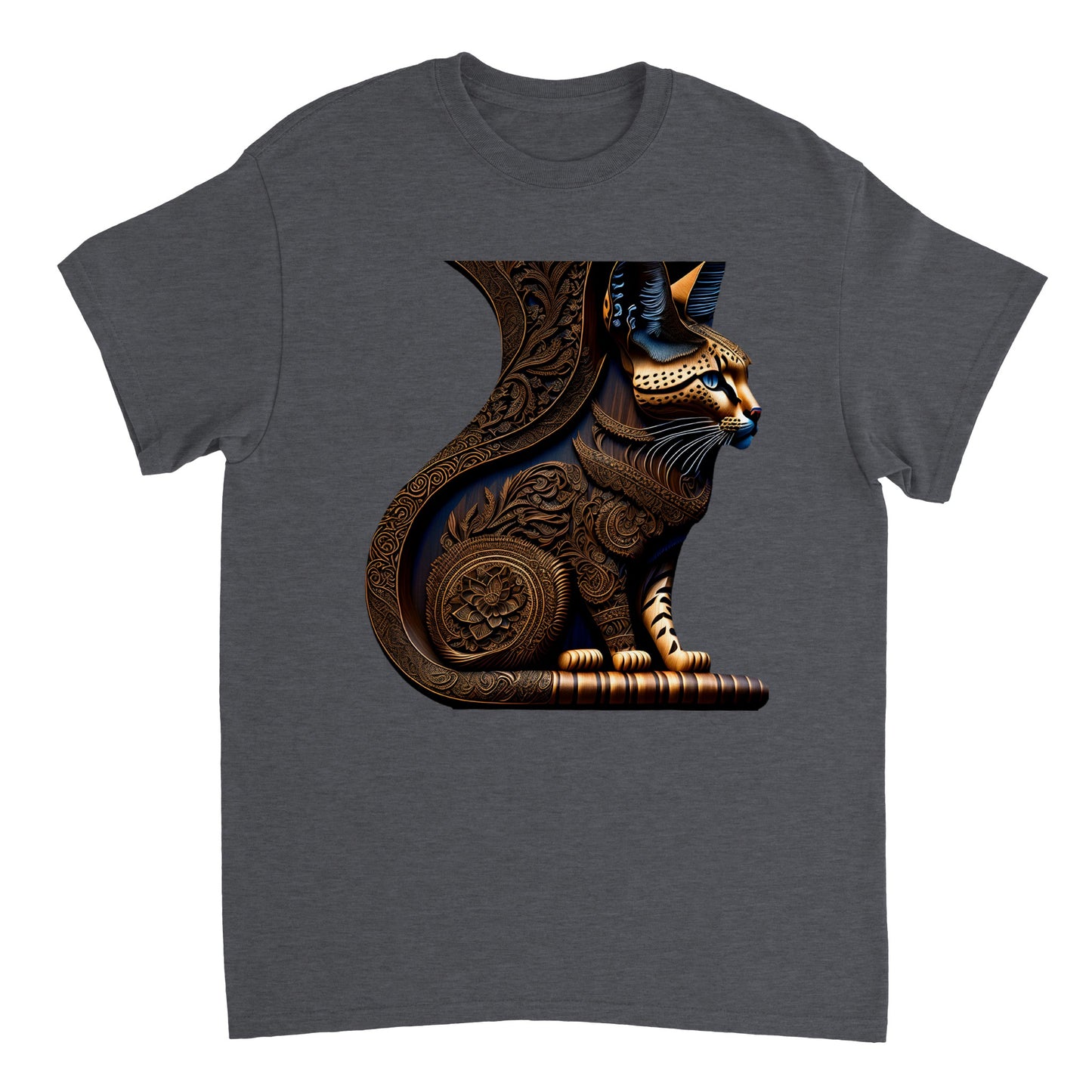 3D Wooden Animal Art - Heavyweight Unisex Crewneck T-shirt 73