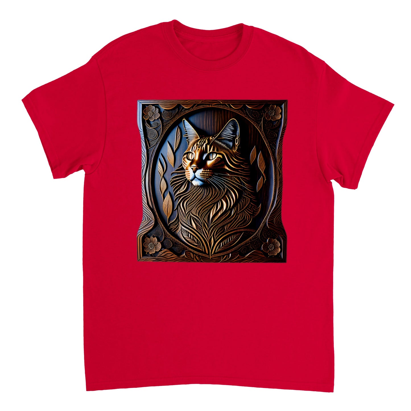 3D Wooden Animal Art - Heavyweight Unisex Crewneck T-shirt 71