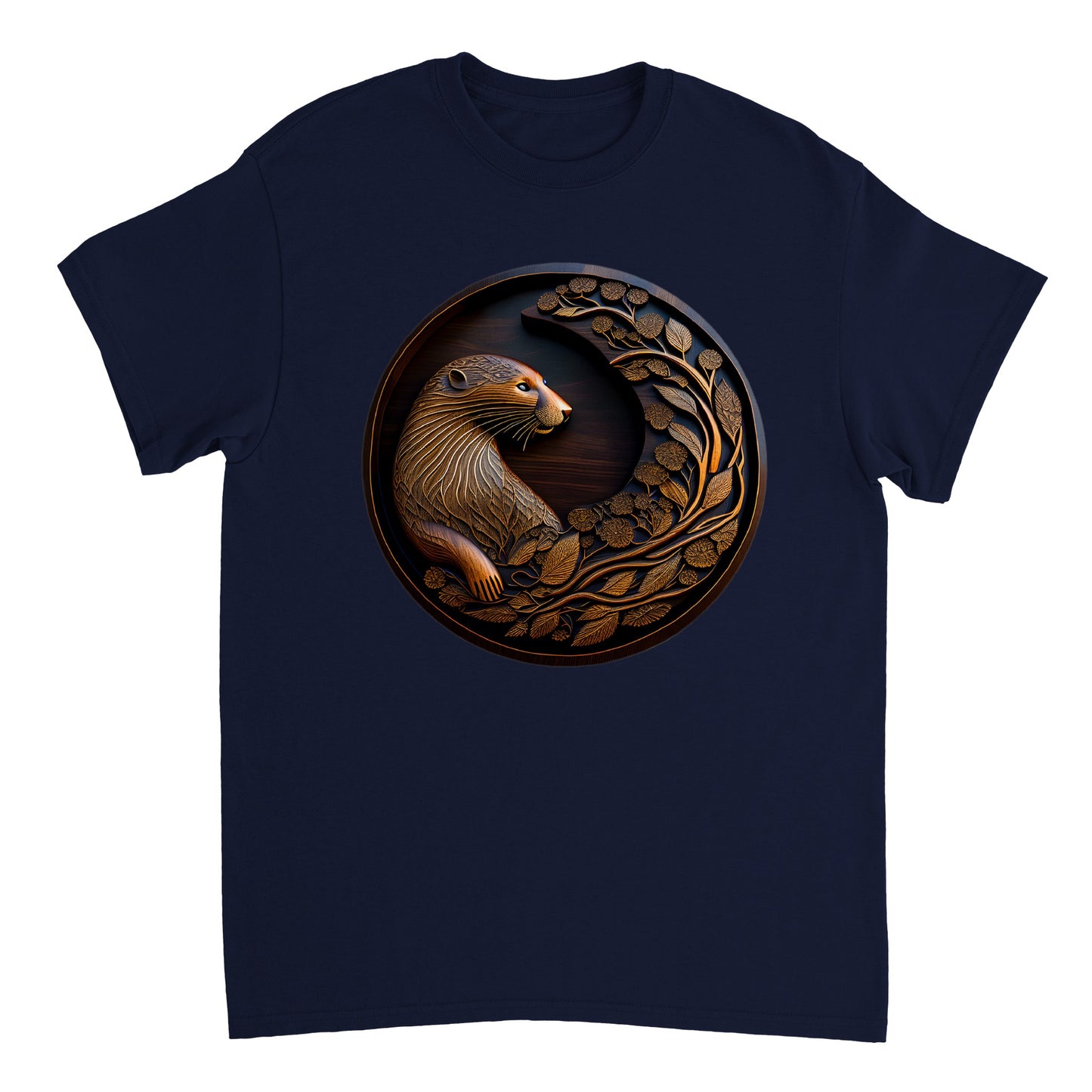 3D Wooden Animal Art - Heavyweight Unisex Crewneck T-shirt 29