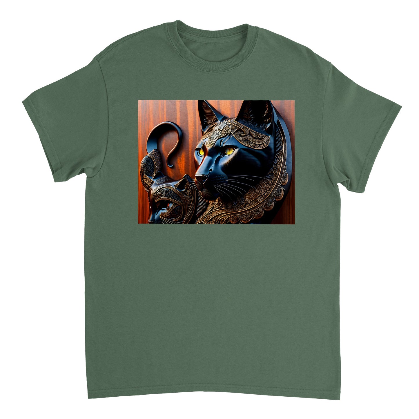 3D Wooden Animal Art - Heavyweight Unisex Crewneck T-shirt 83
