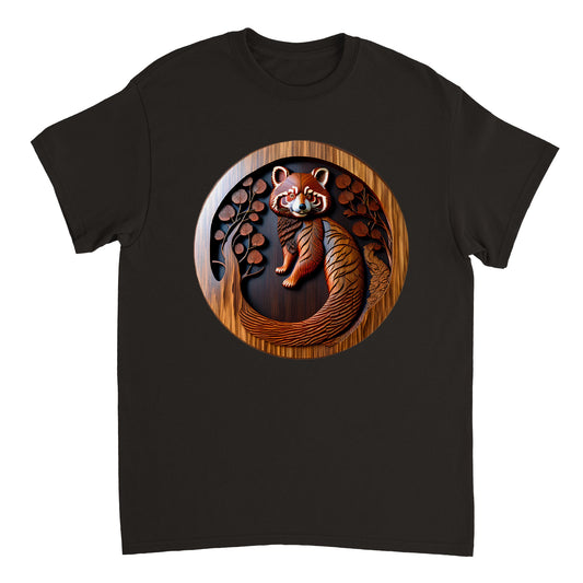 3D Wooden Animal Art - Heavyweight Unisex Crewneck T-shirt 19