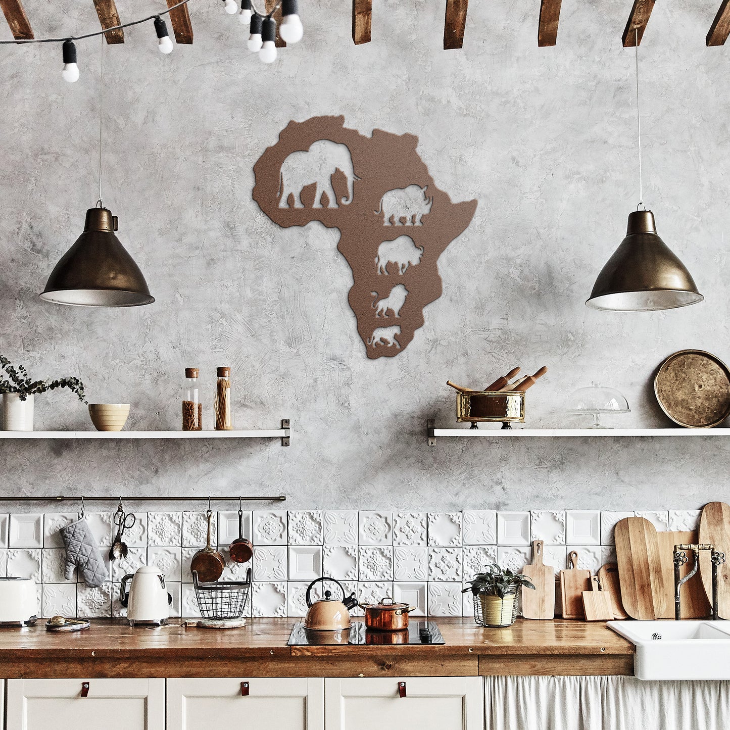 Africa’s Big Five - Die-Cut Metal Wall Art #2