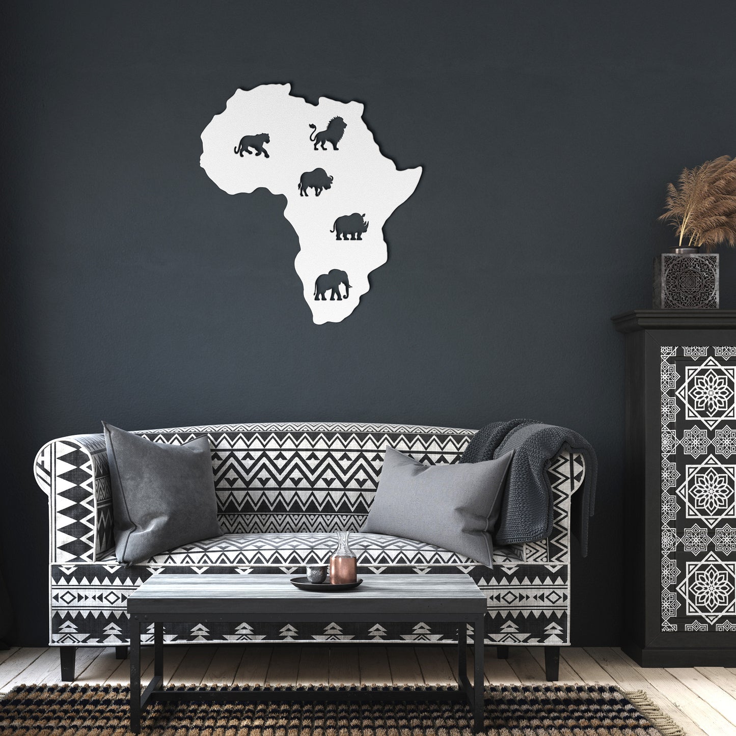 Africa’s Big Five - Die-Cut Metal Wall Art #1